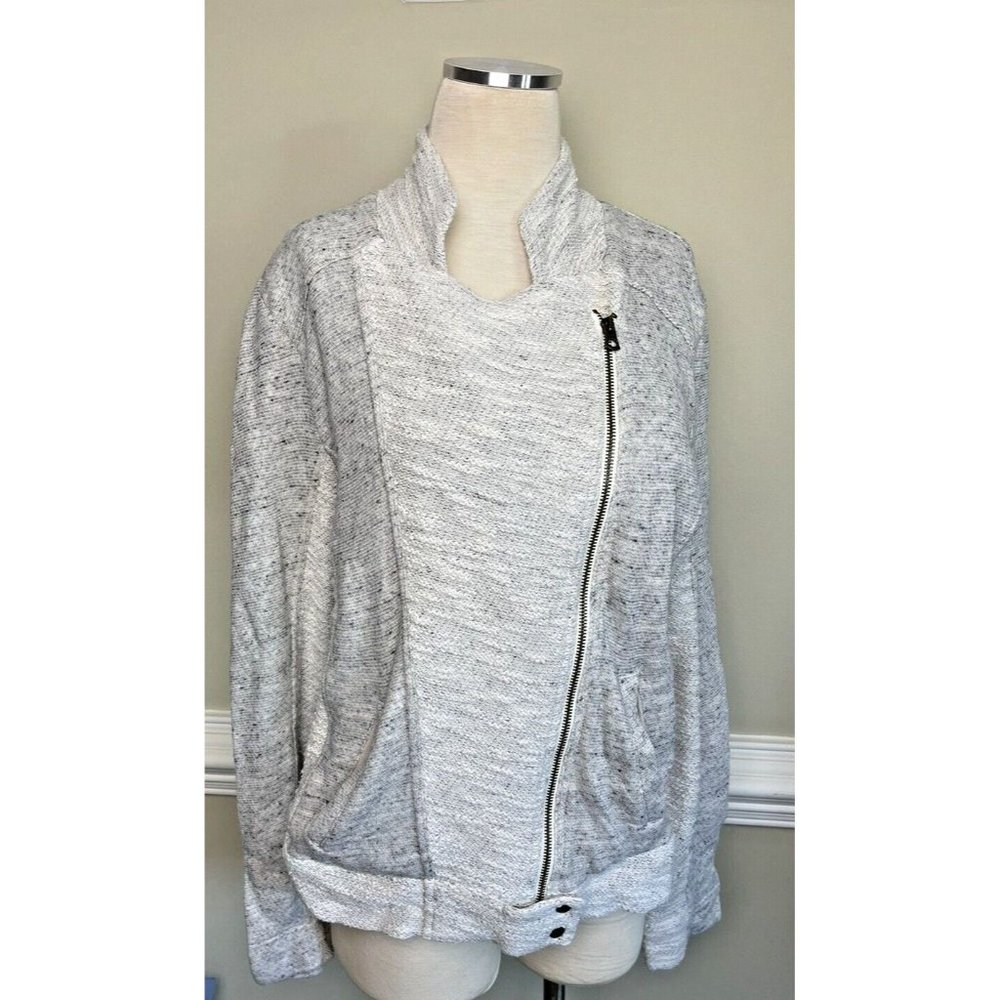 Lucky Brand Heathered Gray Bomber Jacket